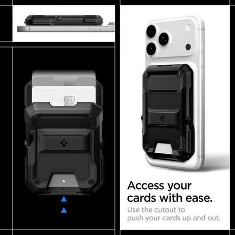 Spigen MagSafe Kortholder Tough Armor Pro MagFit Svart