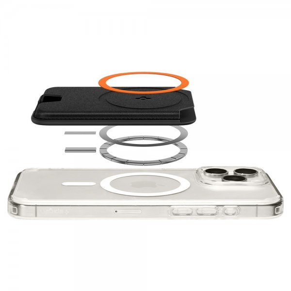 Spigen MagSafe Kortholder Valentinus 3 Cards Holder MagFit+ Svart