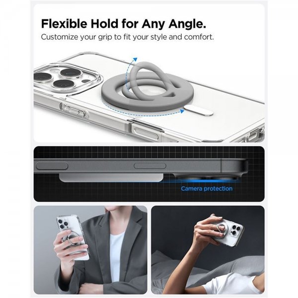 Spigen MagSafe Holder Dual Pop Grå