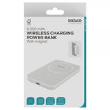 Deltaco MagSafe Powerbank 5000 mAh 20W Hvit
