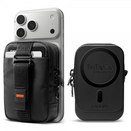 Spigen MagSafe Veske Portable Organizer Pouch Tintap Zip MagFit Svart