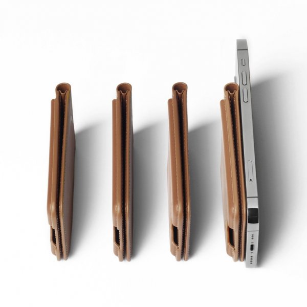 Mujjo Kortholder MagSafe Wallet Stand Tan