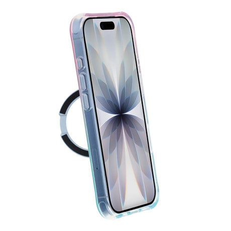 iPhone 17-deksel med marmorert MagSafe-stativ Blå