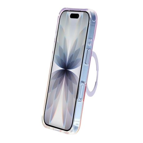 iPhone 17-deksel med marmorert MagSafe-stativ Lilla