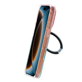 iPhone 17 Pro Max/iPhone 18 Pro Max-deksel med marmorert MagSafe-stativ Blå