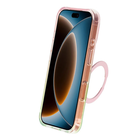 iPhone 17 Pro Max/iPhone 18 Pro Max Deksel Marmormønster MagSafe-stativ Rosa