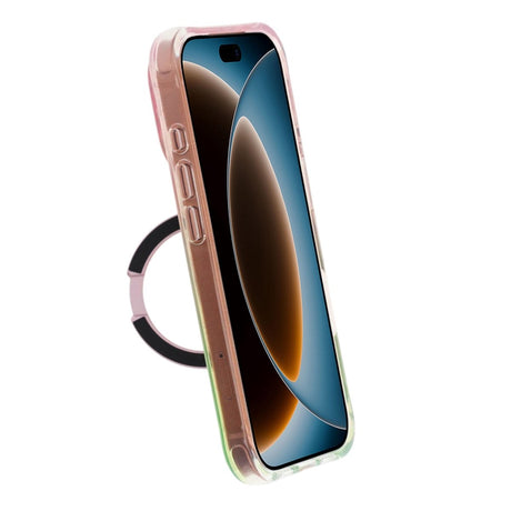 iPhone 17 Pro Max/iPhone 18 Pro Max Deksel Marmormønster MagSafe-stativ Rosa