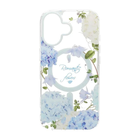 iPhone 17 Deksel Floral Matte MagSafe Blå