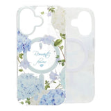 iPhone 17 Deksel Floral Matte MagSafe Blå