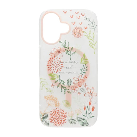 iPhone 17 Deksel Floral Matte MagSafe Oransje