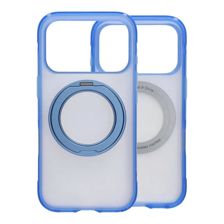 iPhone 17 Pro Max/iPhone 18 Pro Max Deksel Matt ringstativ MagSafe Blå