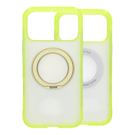 iPhone 17 Pro/iPhone 18 Pro Deksel Matt ringstativ MagSafe Gul