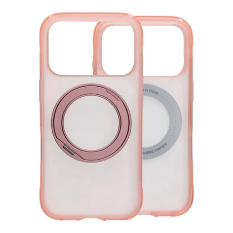 iPhone 17 Pro/iPhone 18 Pro Deksel Matt ringstativ MagSafe Rosa
