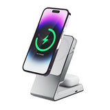 ALOGIC Matrix 2-i-1 Universal Magnetisk Lade Dock MagSafe Hvit