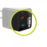 Mobile Origin Lader Display GaN 65W Innebygd USB-C Kabel