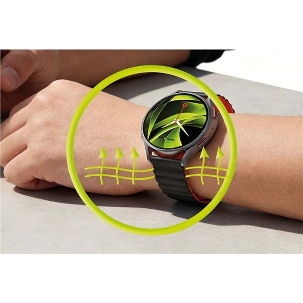 Mobile Origin Samsung Galaxy Watch 8/9 40/44mm/Classic 46mm Armbånd Easy Strap Magnetic Svart Oransje