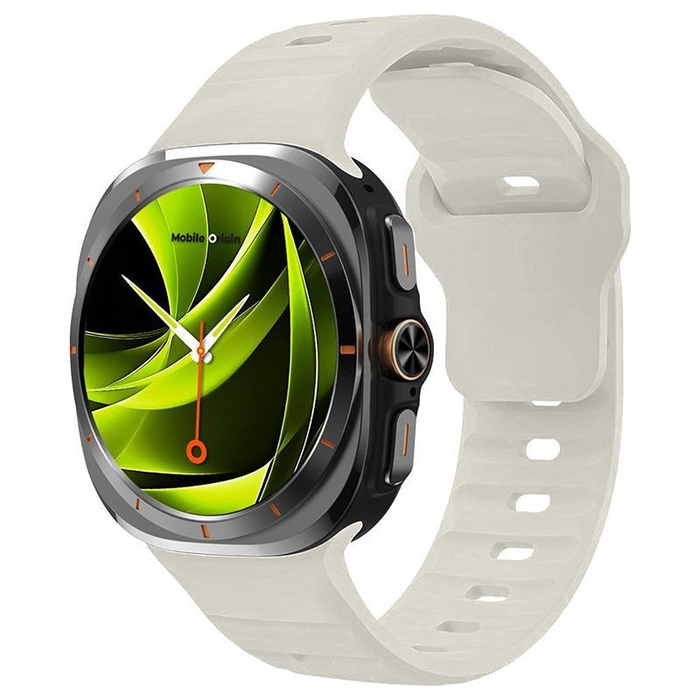 Mobile Origin Samsung Galaxy Watch Ultra 47mm Armband Easy Strap Silicone Beige