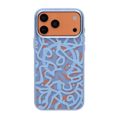 iPhone 17 Pro Max Deksel Graffiti MagSafe Lyseblå