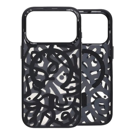 iPhone 17 Pro Deksel Graffiti MagSafe Svart