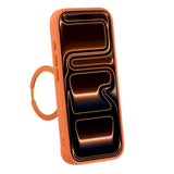 iPhone 17 Pro Max/iPhone 18 Pro Max Deksel med MagSafe-stativ og strass Oransje