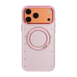 iPhone 17 Pro/iPhone 18 Pro Deksel med MagSafe-stativ og strass Rosa
