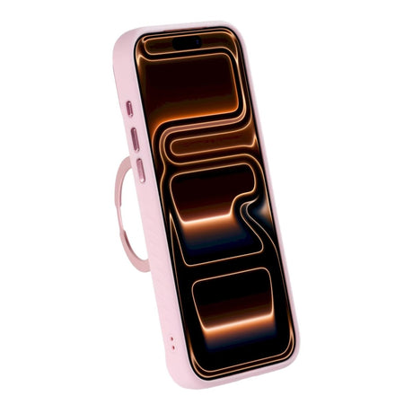 iPhone 17 Pro/iPhone 18 Pro Deksel med MagSafe-stativ og strass Rosa