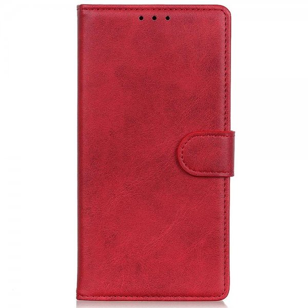 Motorola Edge 20 Lite Etui Skinntekstur Rød