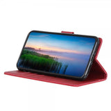 Motorola Edge 20 Lite Etui Skinntekstur Rød