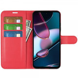 Motorola Edge 30 Etui Litchi Rød