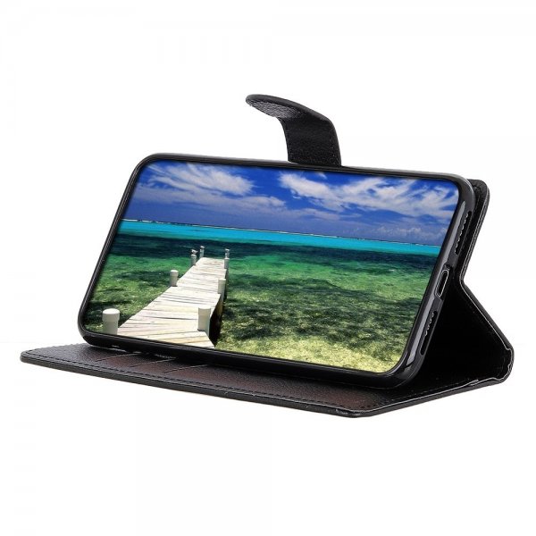 Motorola Edge 30 Etui Litchi Svart