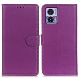 Motorola Edge 30 Neo Etui Litchi Lilla
