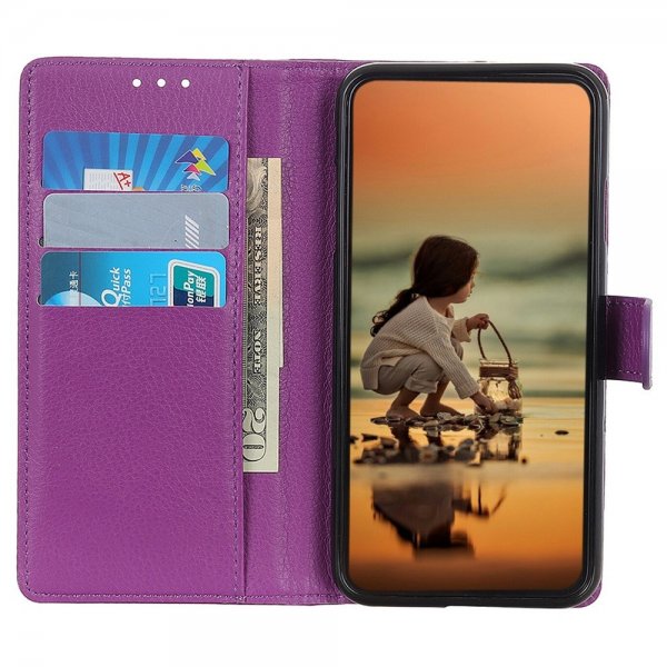 Motorola Edge 30 Neo Etui Litchi Lilla