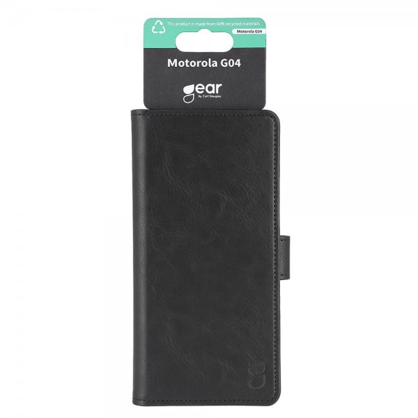 Gear Motorola Moto G04 Etui 3 Kortlomme  Svart