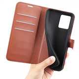 Motorola Moto G14 Etui Litchi Brun