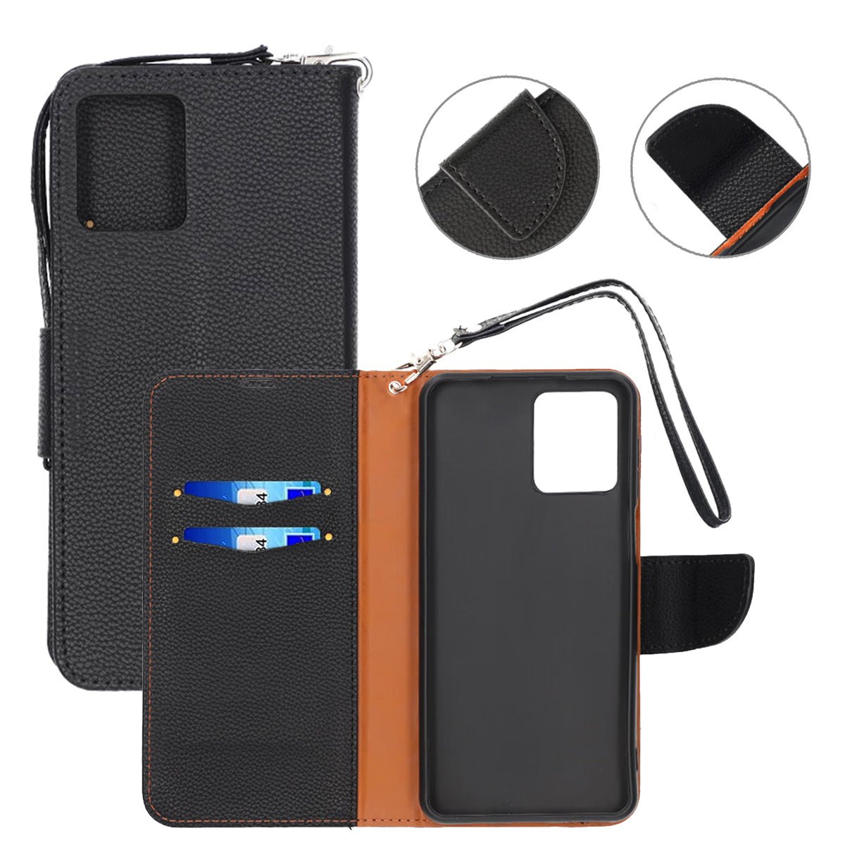 Motorola Moto G14 Etui med Kortlomme Svart