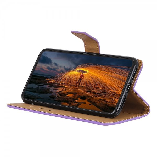 Motorola moto g200 5G Etui Skinntekstur Lilla