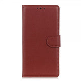 Motorola moto g200 5G Etui Litchi Brun