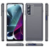Motorola moto g200 5G Deksel Børstet Karbonfibertekstur Grå