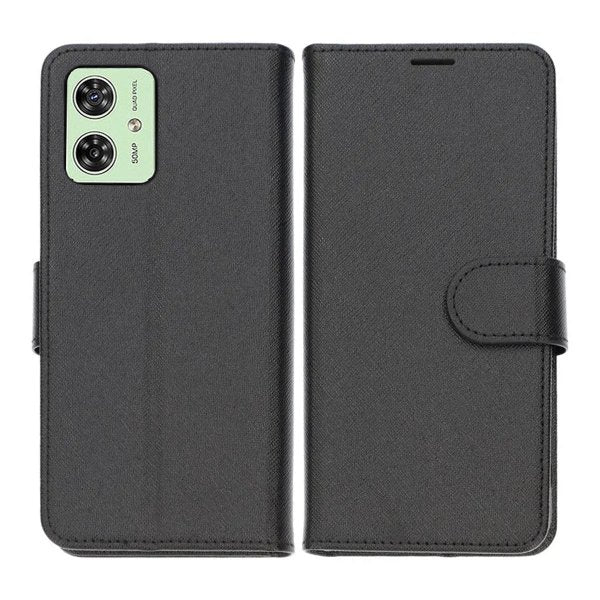 Motorola Moto G54 Etui med Stativ Svart