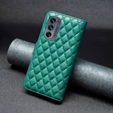 Motorola Moto G62 5G Etui Rombemønster Grønn
