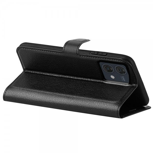 Motorola Moto G84 Etui Litchi Svart