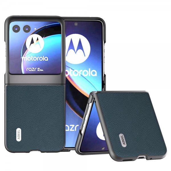 ABEEL Motorola Razr 40 Ultra Deksel Ekte Lær Grønn