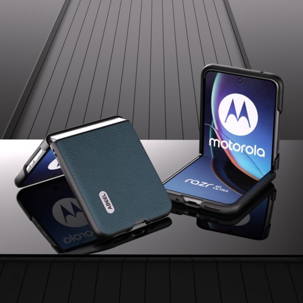 ABEEL Motorola Razr 40 Ultra Deksel Ekte Lær Grønn