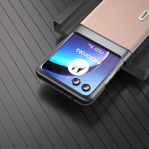ABEEL Motorola Razr 40 Ultra Deksel Ekte Lær Rosa