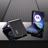 ABEEL Motorola Razr 40 Ultra Deksel Ekte Lær Svart