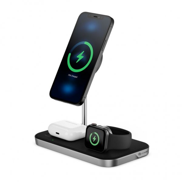 ALOGIC MagSpeed 3-i-1 trådløs ladestasjon