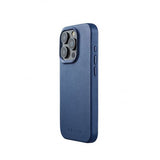 Mujjo iPhone 15 Pro Deksel Full Leather Case MagSafe Monaco Blue