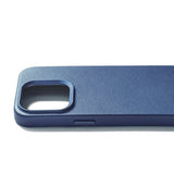 Mujjo iPhone 15 Pro Deksel Full Leather Case MagSafe Monaco Blue