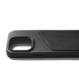 Mujjo iPhone 15 Pro Deksel Full Leather Wallet Case MagSafe Svart