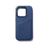 Mujjo iPhone 15 Pro Deksel Full Leather Wallet Case MagSafe Monaco Blue
